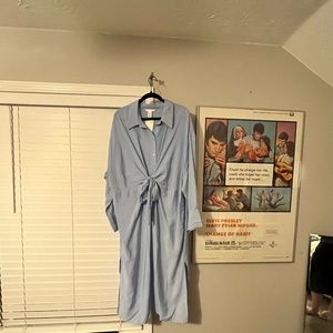 Brand new with tags blue dress with tie front